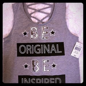 NEW w/Tags Girls Gray Sweat Tank